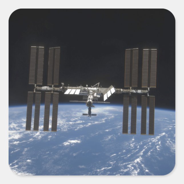 The International Space Station 9 Square Sticker (Front)