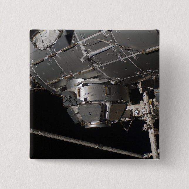 The International Space Station's Tranquillity n 2 Inch Square Button (Front)