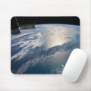 The International Spce Station Above The Atlantic Mouse Pad