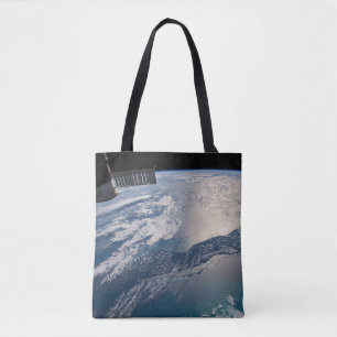 The International Spce Station Above The Atlantic Tote Bag