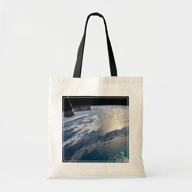The International Spce Station Above The Atlantic Tote Bag (Front)