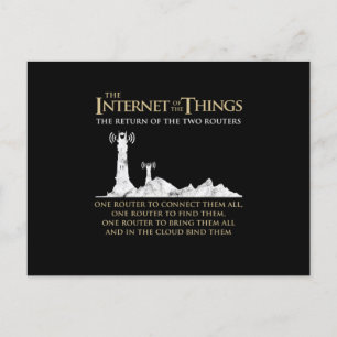 The Internet Of Things Two Routers Data Smart Gift Postcard