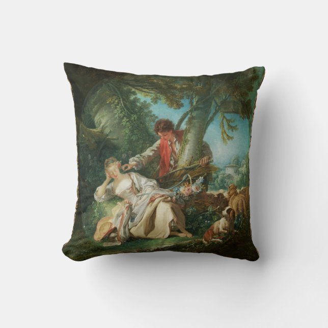 The Interrupted Sleep by François Boucher  Throw Pillow (Front)