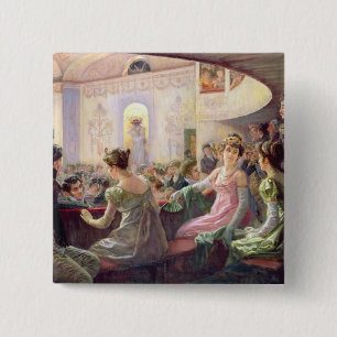 The Interval at the Theatre 2 Inch Square Button