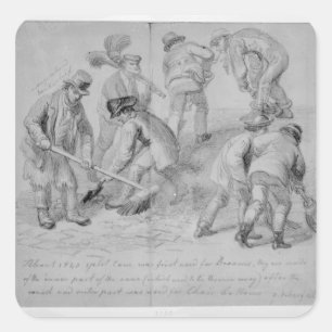 The introduction of split cane brooms square sticker