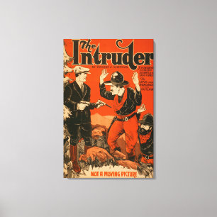The Intruder - Western Cowboy Comedy Theatrical Canvas Print