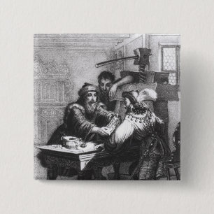 The Invention of Printing, 1827 2 Inch Square Button