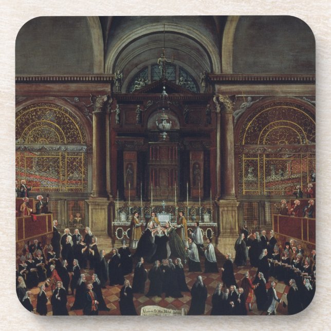 The Investiture of a Monarch in San Lorenzo (oil o Coaster (Front)