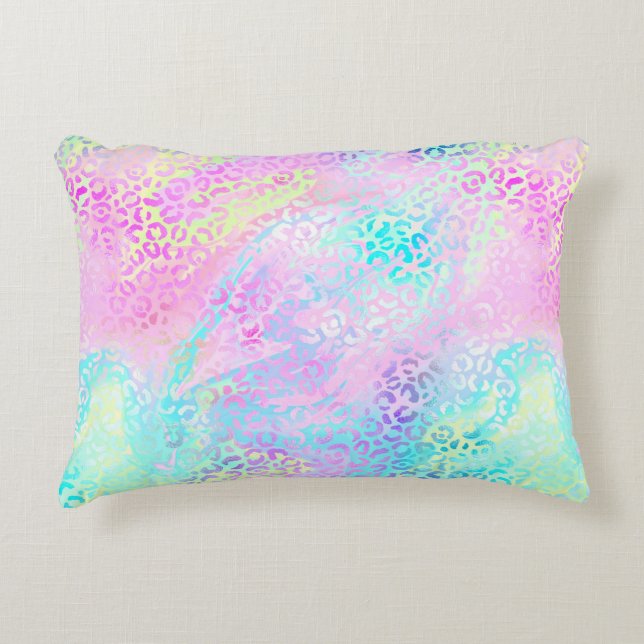 The Iridescent Leopard Series Design 10 Accent Pillow (Front)
