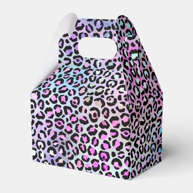 The Iridescent Leopard Series Design 12 Favor Box (Front Side)