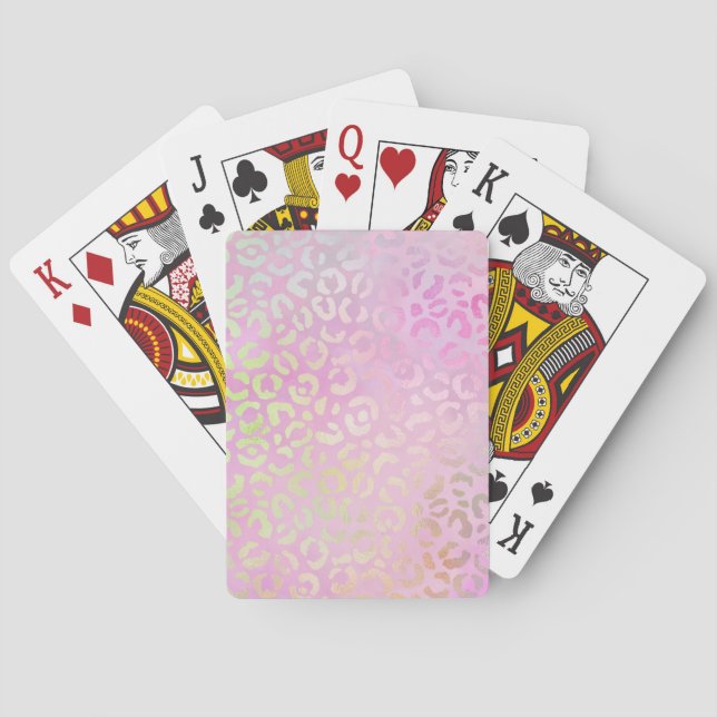 The Iridescent Leopard Series Design 1 Playing Cards (Back)