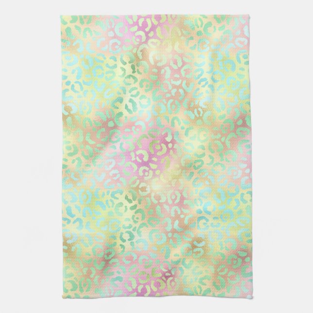The Iridescent Leopard Series Design 2 Kitchen Towel (Vertical)