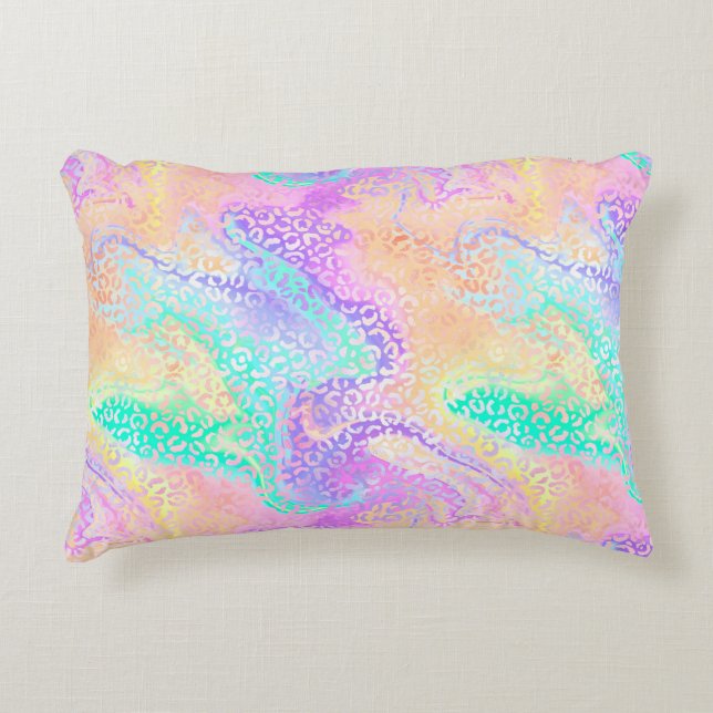 The Iridescent Leopard Series Design 3 Accent Pillow (Front)