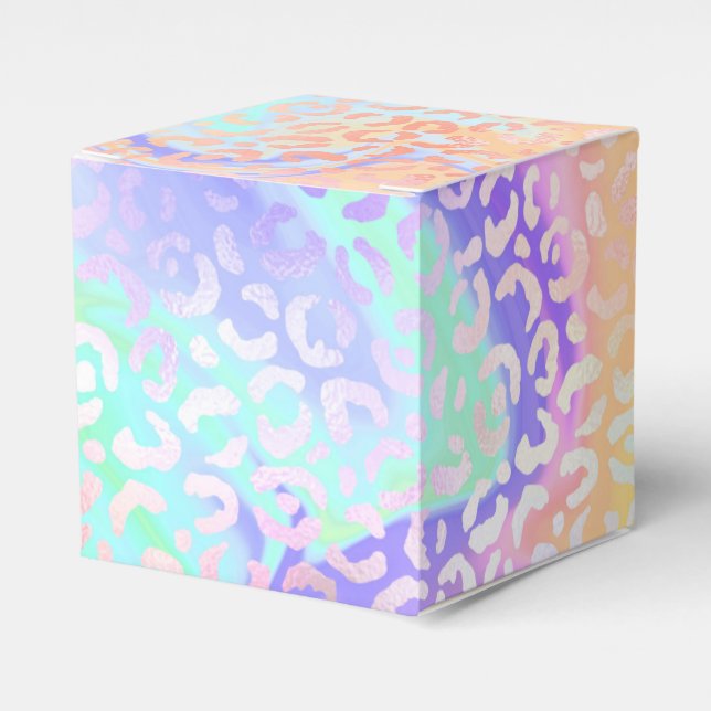 The Iridescent Leopard Series Design 3 Favor Box (Front Side)