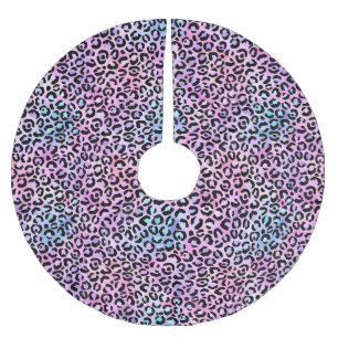 The Iridescent Leopard Series Design 4 Brushed Polyester Tree Skirt