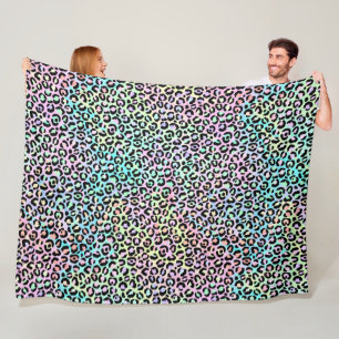 The Iridescent Leopard Series Design 5 Fleece Blanket