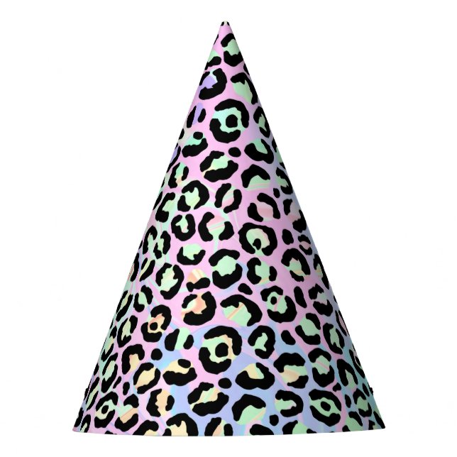 The Iridescent Leopard Series Design 5 Party Hat (Front)