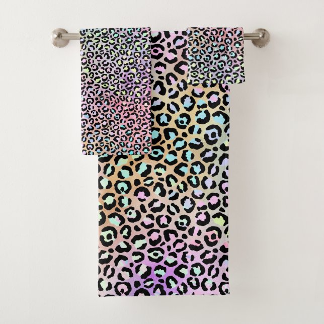 The Iridescent Leopard Series Design 6 Bath Towel Set (Insitu)