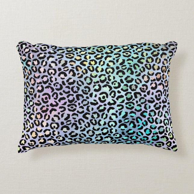 The Iridescent Leopard Series Design 8 Accent Pillow (Front)