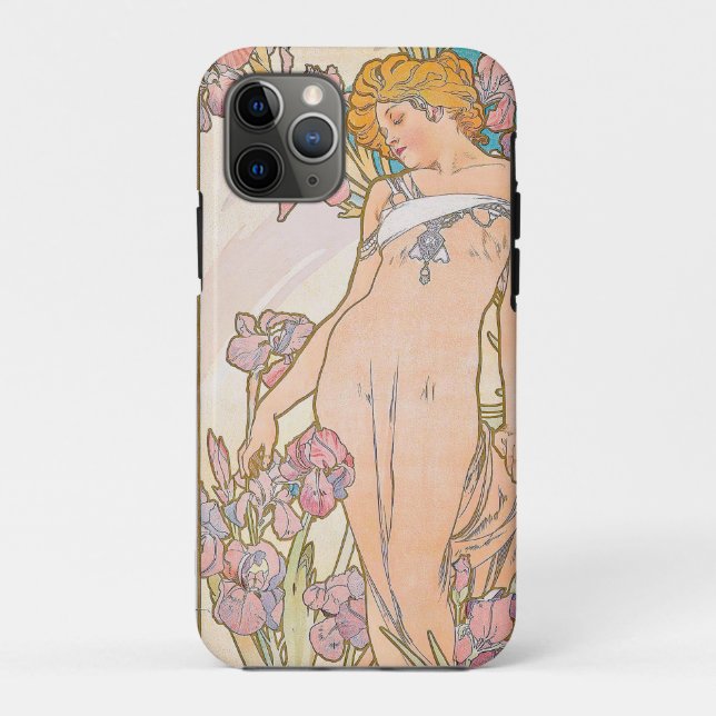 The Iris (1897) by Alphonse Mucha  Case-Mate iPhone Case (Back)
