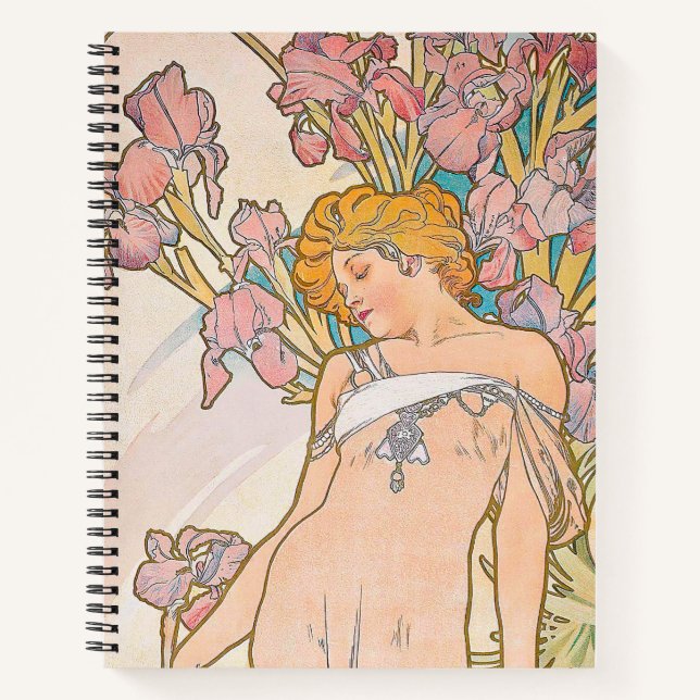 The Iris (1897) by Alphonse Mucha  Notebook (Front)