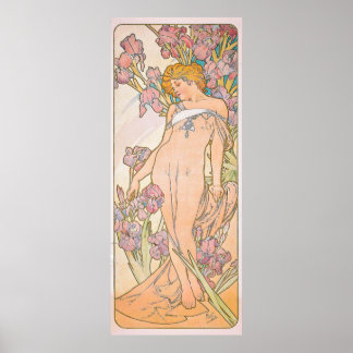 The Iris (1897) by Alphonse Mucha  Poster