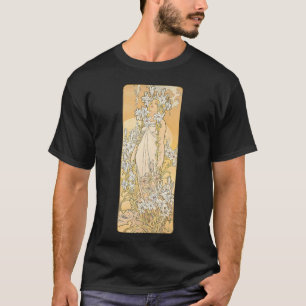The Iris -Alphonse Mucha -Art Nouveau Mucha -Vinta T-Shirt