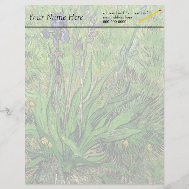 The Iris by Van Gogh Letterhead (Front)
