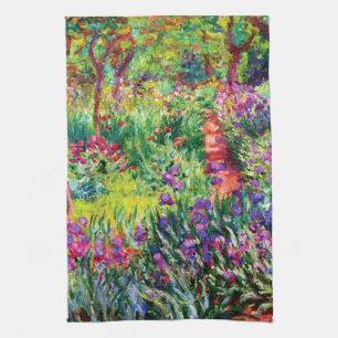 The Iris Garden at Giverny by Claude Monet Kitchen Towel