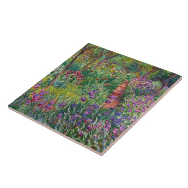 The Iris Garden At Giverny By Claude Monet  Tile (Side)