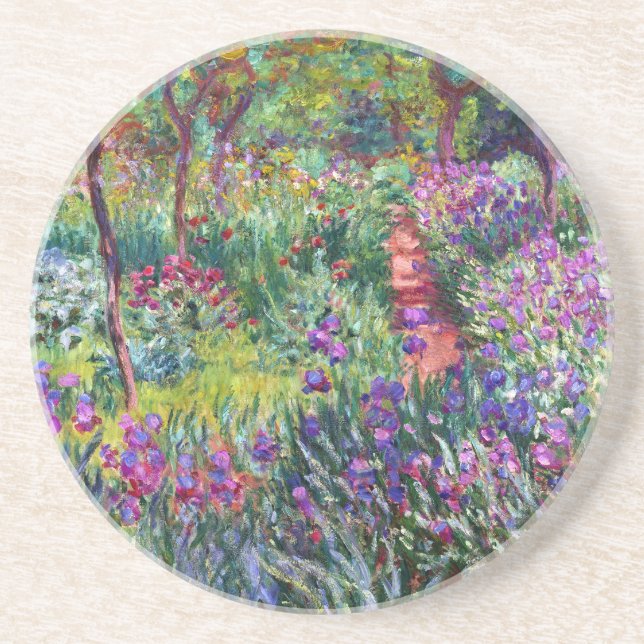 The Iris Garden at Giverny, Claude Monet Coaster (Front)