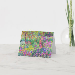 The Iris Garden at Giverny Claude Monet cool, old, Card