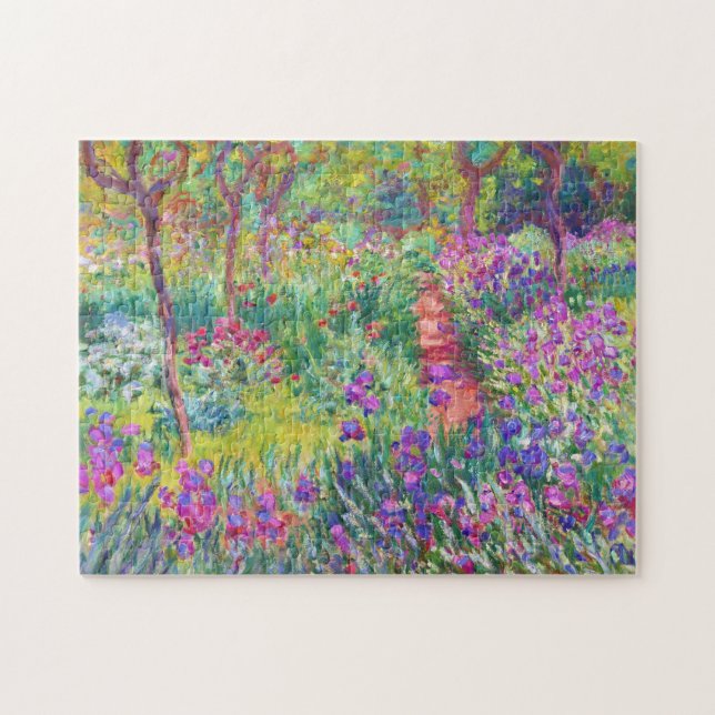 The Iris Garden at Giverny Claude Monet vibrant Jigsaw Puzzle (Horizontal)