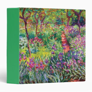 The Iris Garden by Claude Monet  3 Ring Binder