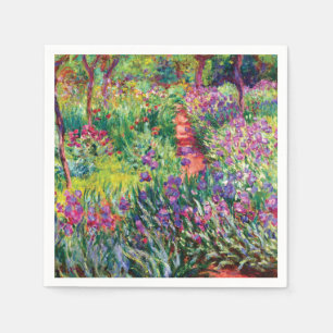 The Iris Garden by Claude Monet Napkin
