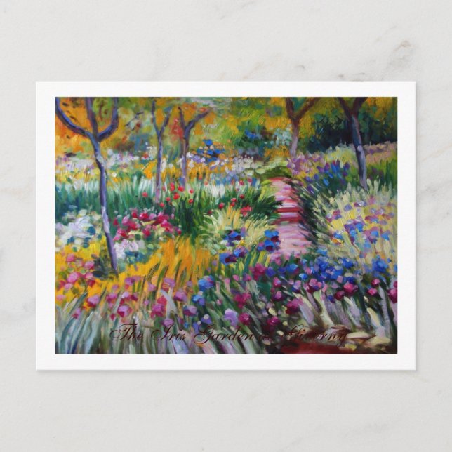 The Iris Garden by Claude Monet Postcard (Front)