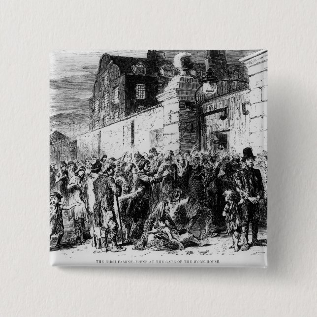 The Irish Famine 2 Inch Square Button (Front)