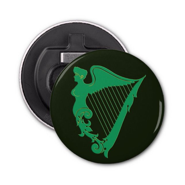 The Irish harp - a symbol of Ireland Bottle Opener (Front)