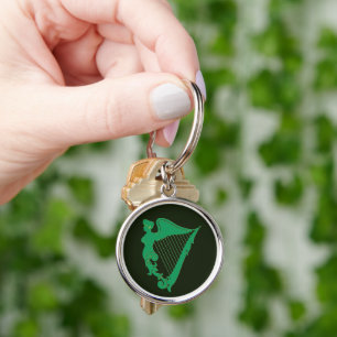The Irish harp - a symbol of Ireland Keychain