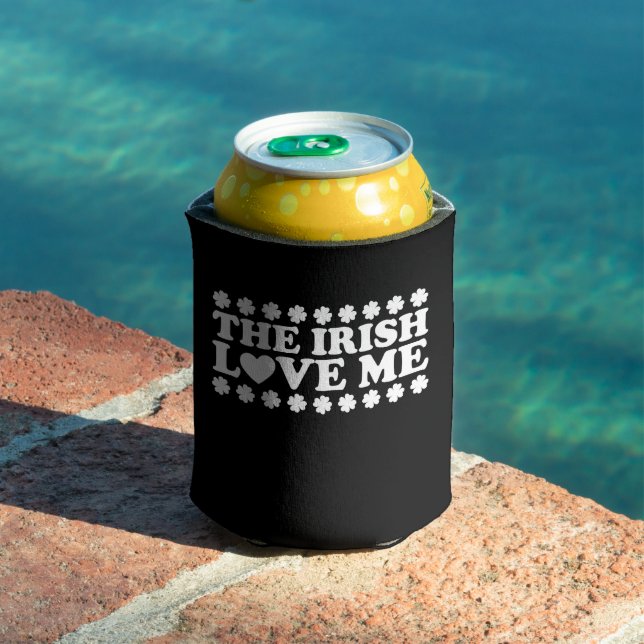The Irish Love Me Shamrock St Patrick's Day Retro Can Cooler (In Situ Pool)