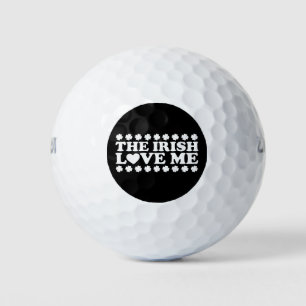 The Irish Love Me Shamrock St Patrick's Day Retro Golf Balls
