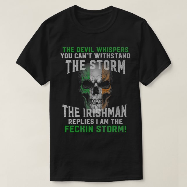 The Irish Storm Proud Irish American Saint Patrick T-Shirt (Design Front)