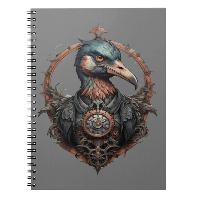 "The Iron Beak: A Steampunk Ibis" Notebook (Front)