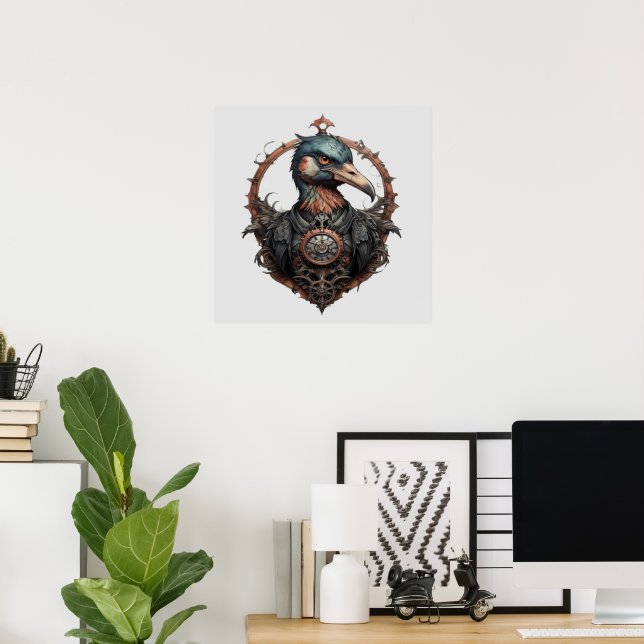 "The Iron Beak: A Steampunk Ibis" Poster (Home Office)