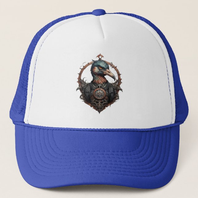 "The Iron Beak: A Steampunk Ibis" Trucker Hat (Front)