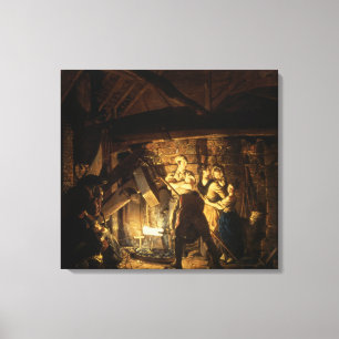 The Iron Forge, 1772 Canvas Print