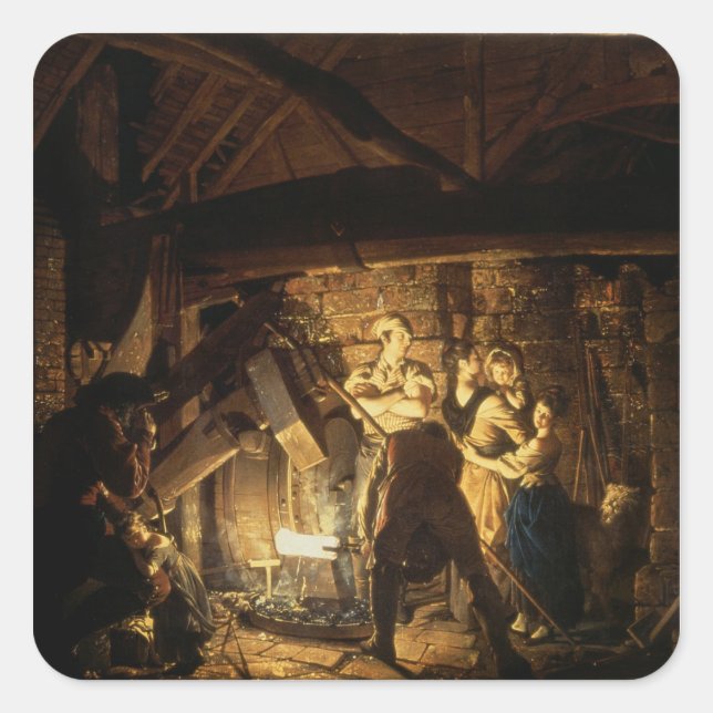 The Iron Forge, 1772 Square Sticker (Front)