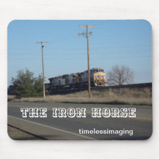 The Iron Horse with Train Locomotive mouse pad. Mouse Pad