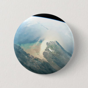 The Irrawaddy River Delta In Burma (Myanmar). 2 Inch Round Button