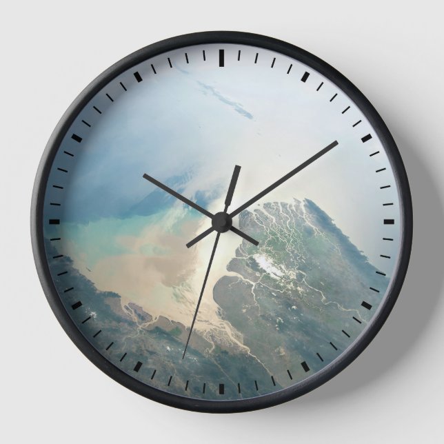 The Irrawaddy River Delta In Burma (Myanmar). Clock (Front)